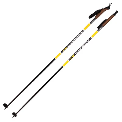 Лыжные палки VUOKATTI 170 Black/Yellow гибрид 35/65 1754930650
