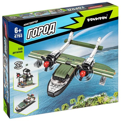 Конструктор "ВОДНЫЙ ДОЗОР" 3в1 339 деталей Город Bondibon (арт. ВВ4793) 1209655205