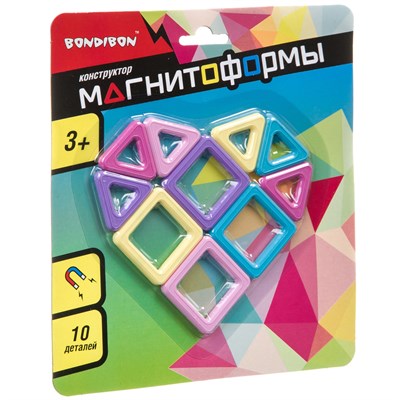 Магнитный конструктор "СЕРДЦЕ" 10 мини-деталей Магнитоформы Bondibon (арт. ВВ4406) 1994623103