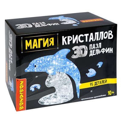 Пазл 3D МАГИЯ КРИСТАЛЛОВ «ДЕЛЬФИН», 95 деталей, Bondibon (арт. ВВ5223) 941796837