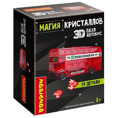 Пазл 3D МАГИЯ КРИСТАЛЛОВ «АВТОБУС», 54 детали, Bondibon (арт. ВВ5238) 1271390168