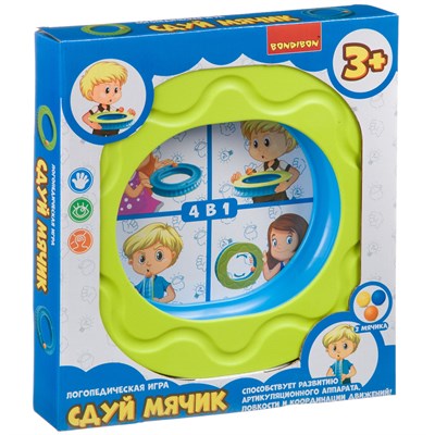 Развивающая логопедическая игра Bondibon "Сдуй мячик" (арт. ВВ4566) 801911481