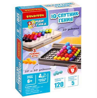 Настольная логическая игра "IQ-СПУТНИК ГЕНИЯ" БондиЛогика Bondibon (арт. ВВ5532) 1246041152