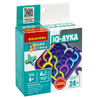 Настольная логическая игра "IQ-ЛУКА", компактная головоломка, БондиЛогика Bondibon (арт. ВВ6279) 1083673527