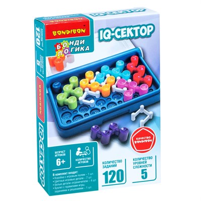 Настольная логическая игра "IQ-СЕКТОР", карманная головоломка, БондиЛогика Bondibon (арт. ВВ5957) 1094630844