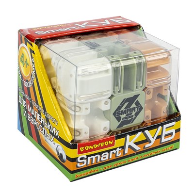 Головоломка 3D лабиринт "Умный / Smart КУБ", крутящийся, трёхцветный, Bondibon (арт. ВВ6552) 1411061604