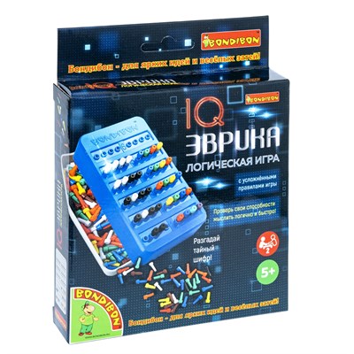 Логическая настольная игра "IQ Эврика" премиум-издание, синяя Bondibon (арт. ВВ5136) 1783379417