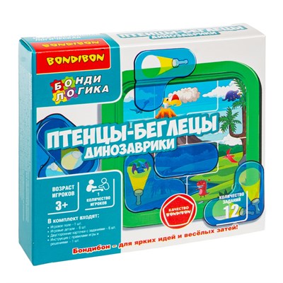 Игра настольная логическая ПТЕНЦЫ-БЕГЛЕЦЫ головоломка динозаврики БондиЛогика Bondibon (арт. ВВ6662) 352866602