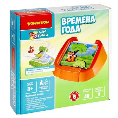 Настольная логическая игра-головоломка "ВРЕМЕНА ГОДА" БондиЛогика Bondibon (арт. ВВ5079) 1407552335
