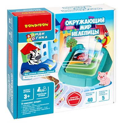 Настольная логическая игра "ОКРУЖАЮЩИЙ МИР. НЕЛЕПИЦЫ" БондиЛогика Bondibon (арт. ВВ5085) 1909571320