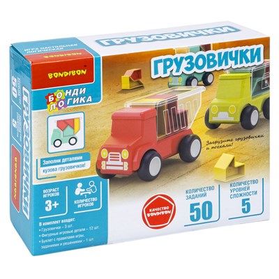 Настольная логическая игра "ГРУЗОВИЧКИ" БондиЛогика Bondibon (арт. ВВ5844) 935953593