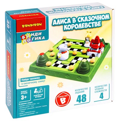Настольная логическая игра-головоломка "АЛИСА В СКАЗОЧНОМ КОРОЛЕВСТВЕ" БондиЛогика Bondibon (арт. ВВ5564) 1978605699