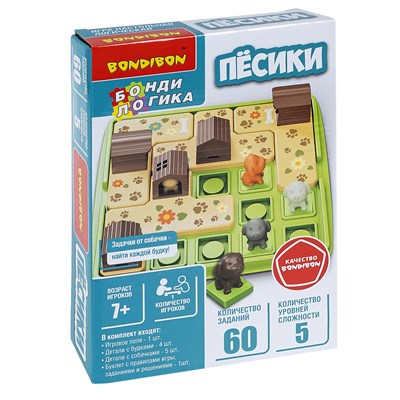 Настольная логическая игра-головоломка "ПЁСИКИ" БондиЛогика Bondibon (арт. ВВ6397) 1715821497