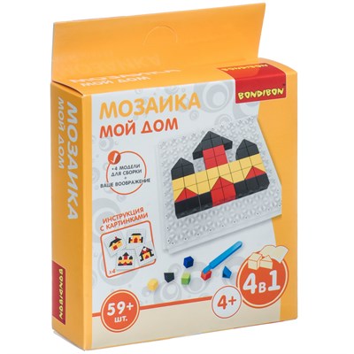 Мозаика Bondibon 4 в 1 «Мой дом» 59 дет. (арт. ВВ4423) 865053181