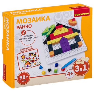 Мозаика Bondibon 3 в 1 "Ранчо" 98 деталей (арт. ВВ3024) 1453484216