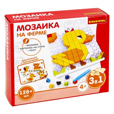 Мозаика-пазл Bondibon "На ферме" 128 дет. (арт. ВВ3026) 1042038731