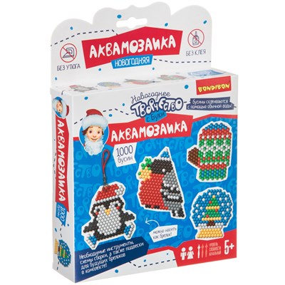 Новогодняя аквамозаика с Буки Bondibon. 1000 бусин! (арт. ВВ4521) 114009119