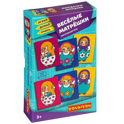 Настольная игра "ВЕСЁЛЫЕ МАТРЁШКИ" 3 уровня сложности Играй Думай Учись Bondibon (арт. ВВ3913) 827450637