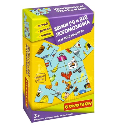 Настольная игра "ЛОГОМОЗАИКА.ЗВУКИ [Ч] и [Щ]" Играй Думай Учись Bondibon (арт. ВВ5548) 1859677669