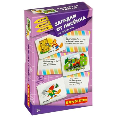 Настольная игра "ЗАГАДКИ ОТ ЛИСЁНКА" Играй Думай Учись Bondibon (арт. ВВ3914) 209016027