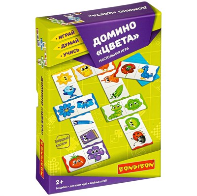 Настольная игра ДОМИНО "ЦВЕТА" Играй Думай Учись Bondibon (арт. ВВ3901) 1563801938