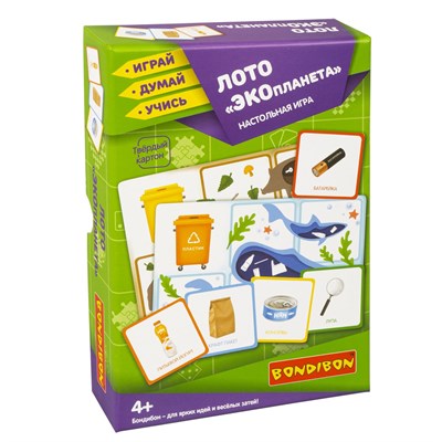 Настольная игра ЛОТО "ЭКОпланета" 2в1 Играй Думай Учись Bondibon (арт. ВВ5117) 5289487