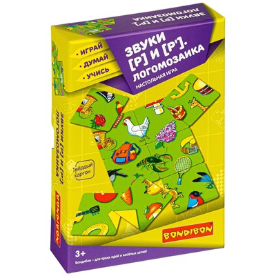 Настольная игра "ЛОГОМОЗАИКА.ЗВУКИ [Р] И [Р']" Играй Думай Учись Bondibon (арт. ВВ3919) 1690444873