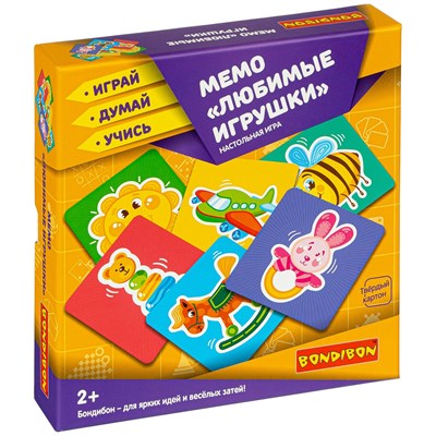 Настольная игра МЕМО "ЛЮБИМЫЕ ИГРУШКИ" Играй Думай Учись Bondibon (арт. ВВ3910) 1378587949