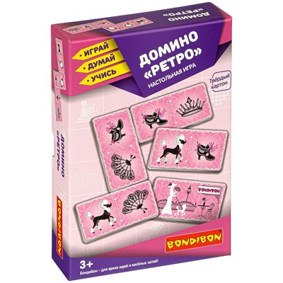 Настольная игра ДОМИНО "РЕТРО" Играй Думай Учись Bondibon (арт. ВВ3908) 1375395872