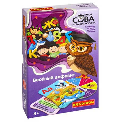 Игра-викторина «ВЕСЁЛЫЙ АЛФАВИТ» Умная сова Bondibon (арт. ВВ5372) 1209713276