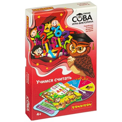 Игра-викторина «УЧИМСЯ СЧИТАТЬ» Умная Сова Bondibon (арт. ВВ4006) 372422329