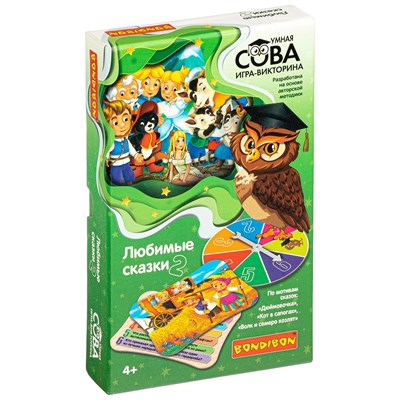 Игра-викторина "ЛЮБИМЫЕ СКАЗКИ 2" Умная Сова Bondibon (арт. ВВ4838) 753655353