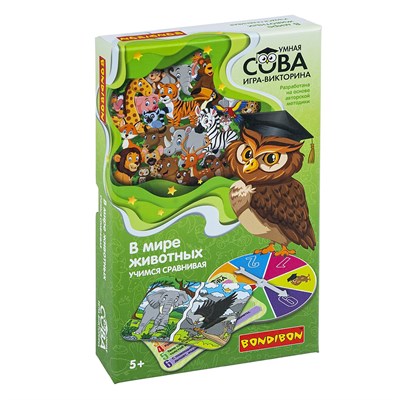 Игра-викторина «В МИРЕ ЖИВОТНЫХ» Умная Сова Bondibon (арт. ВВ6025) 473139319