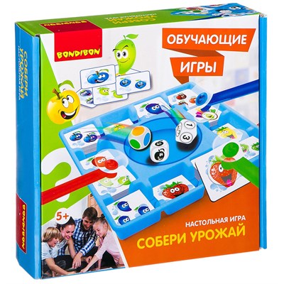 Обучающая настольная игра "СОБЕРИ УРОЖАЙ" Bondibon (арт. ВВ2416) 1897111016