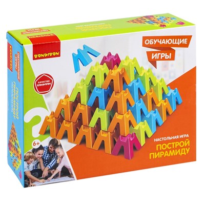 Обучающая настольная игра "ПОСТРОЙ ПИРАМИДУ" Bondibon (арт. ВВ6029) 1927836605