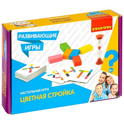 Развивающая настольная игра "ЦВЕТНАЯ СТРОЙКА" Bondibon (арт. ВВ4516) 1836155258