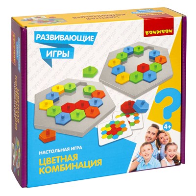Развивающая настольная игра "ЦВЕТНАЯ КОМБИНАЦИЯ" Bondibon (арт. ВВ5165) 1108224534