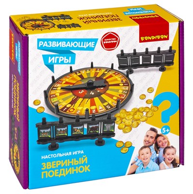Развивающая настольная игра "ЗВЕРИНЫЙ ПОЕДИНОК" Bondibon (арт. ВВ5665) 678662085