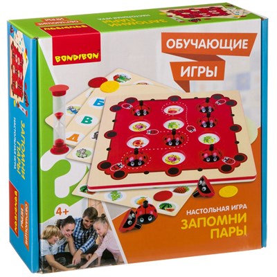 Обучающая настольная игра "ЗАПОМНИ ПАРЫ" Bondibon (арт. ВВ3623) 1851318191