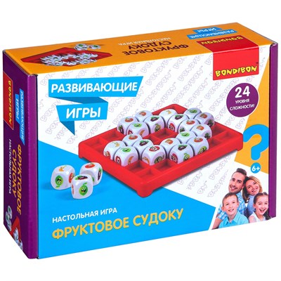 Развивающая настольная игра "ФРУКТОВОЕ СУДОКУ" Bondibon (арт. ВВ4513) 782237876
