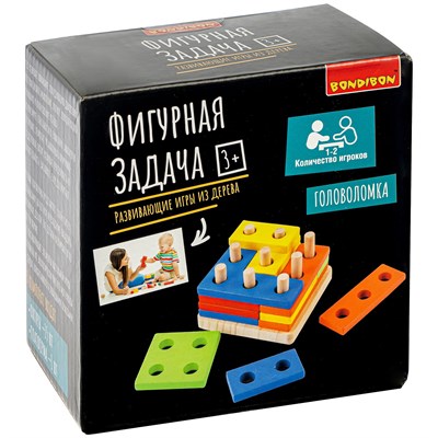 Настольная игра ГОЛОВОЛОМКА «ФИГУРНАЯ ЗАДАЧА» Развивающие игры из дерева Bondibon (арт. ВВ4862) 1760836038