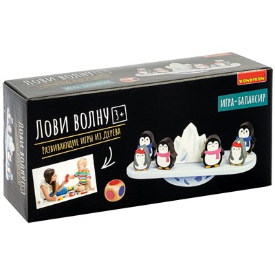 Настольная игра БАЛАНСИР «ЛОВИ ВОЛНУ» Развивающие игры из дерева Bondibon (арт. ВВ4865) 722564388
