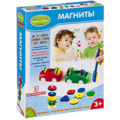 Набор для опытов "МАГНИТЫ" Мои первые эксперименты, Французские опыты Науки с Буки Bondibon (арт. ВВ3277) 1010911257