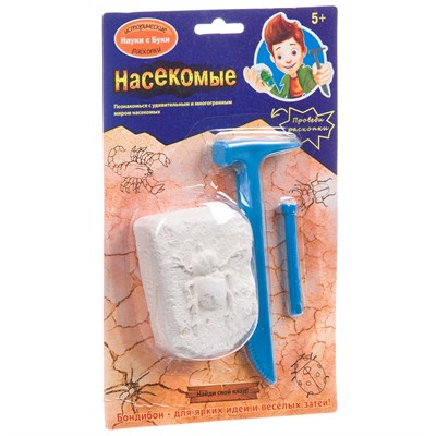 Набор палеонтолога СЮРПРИЗ "НАСЕКОМЫЕ", одно животное из коллекции, Исторические раскопки Науки с Буки Bondibon (арт. ВВ4111) 1637776130