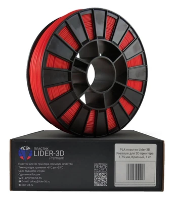 PLA пластик LIDER-3D Premium для 3D принтера (1,75 мм, 0,85 кг) 1457655498
