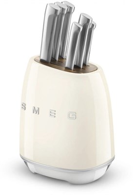 Набор ножей с подставкой SMEG KBSF02CR бежевый (EAC) 295696124