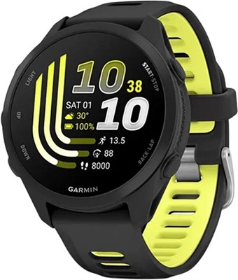 Умные часы Garmin Forerunner 170 43mm Amoled черный с черным силиконовым ремешком (010-03920-50) 353285175
