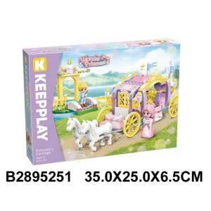 Конструктор пласт. карета с фигурками, 374дет. в кор. BRICK36012