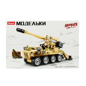 Конструктор пласт. танк с фигуркой, 159дет. в русс. кор. M38-B0751 (36)