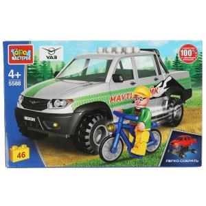 Конструктор UAZ PICKUP, 46 дет. (легко собрать) Город мастеров SB-5588